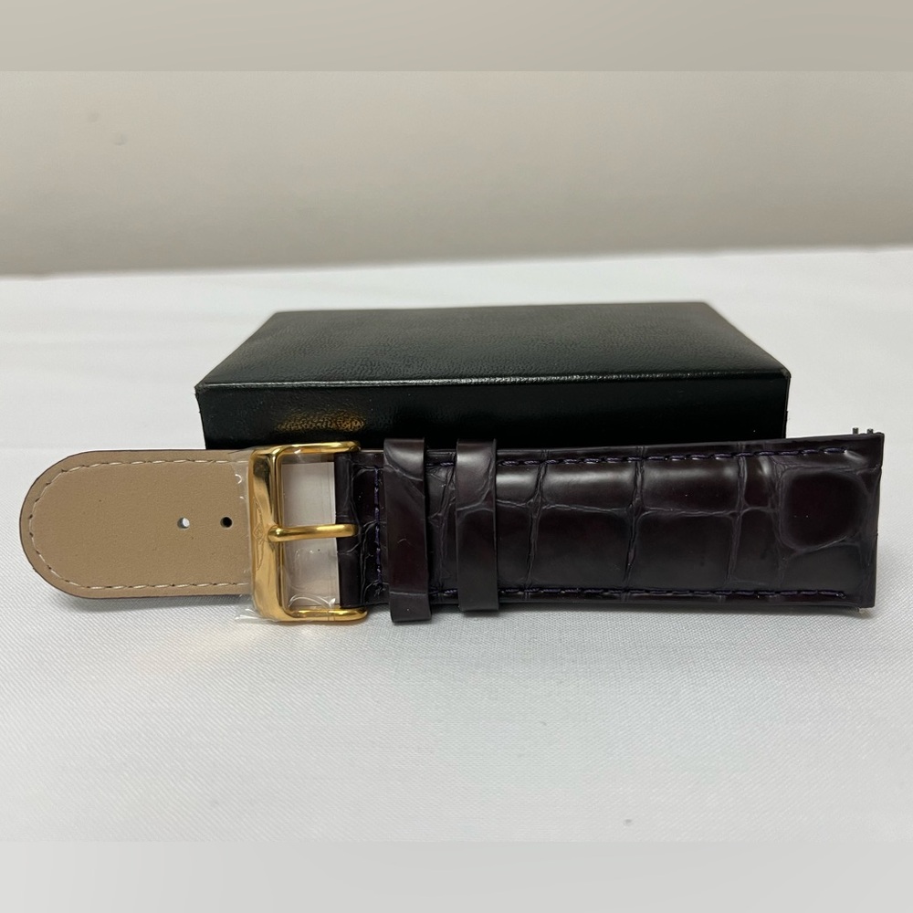INVICTA Genuine Leather Watch Band Purple